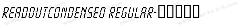 ReadoutCondensed Regular字体转换